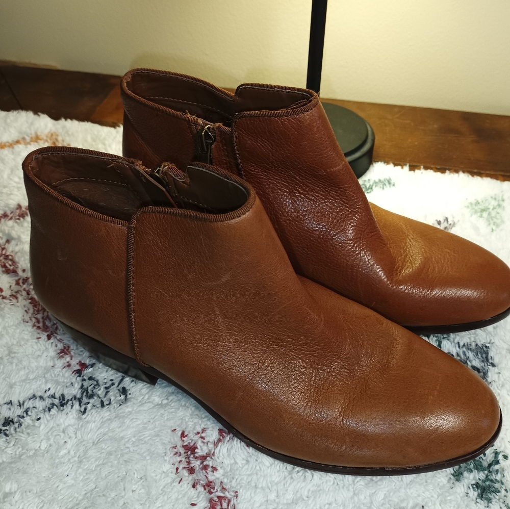 Sam Edelman Tan Leather Ankle Boots